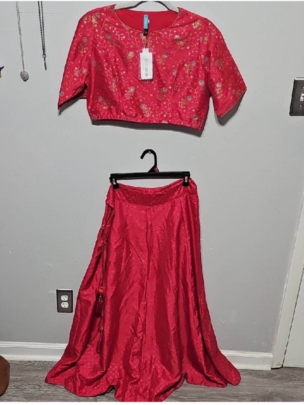 Nwt Womens Indian Pink Poly Lehenga #433